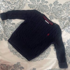 Boys Polo Ralph Lauren Navy Blue Cotton Sweater Size 18M